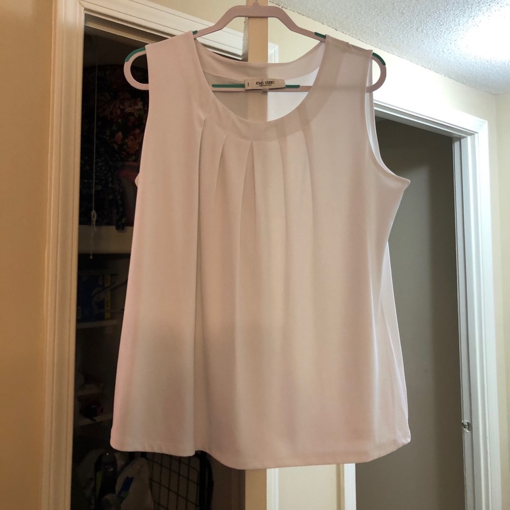 Jones Studios White Tank Top